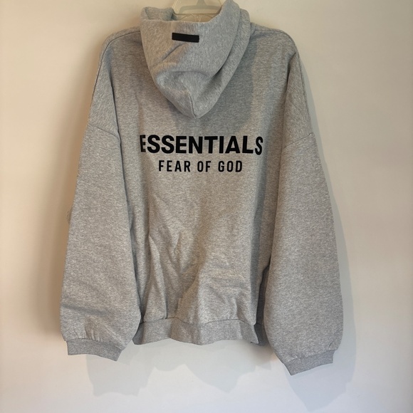 Fear of God Light Grey Oversized Heavyweight Hoodie Mens Large - Picture 4 of 4